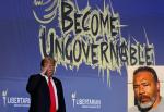 USA - D. Trump at the Libertarian Party national convention in 2024 + L. Hoover USA - D. Trump at the Libertarian Party national convention in 2024 + L. Hoover