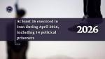 IRAN - Executions in April 2026 (Hengaw)